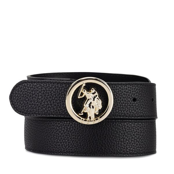 Pasek U.S. Polo Assn. Czarne paski damskie U.S. Polo Assn., bez wzorów. Za 159.99 zł.