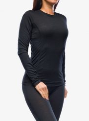 Bluza termoaktywna damska Sensor Merino Air Tee LS. Czarne bluzy damskie Sensor, l, bez wzorów, z materiału, bez kaptura. Za 307.99 zł.