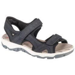 Sandały Rieker Sandals 68866-14 niebieskie. Niebieskie sandały damskie bez wzorów, z gumy, z otwartym noskiem, bez obcasa, bez zapięcia. W wyprzedaży za 364.39 zł.