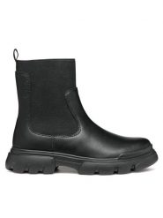 Geox Kozaki J Junette Girl J46HVC 0BCNH C9999 S Czarny. Czarne kozaki dziewczęce Geox, bez wzorów, ze skóry, bez obcasa, bez zapięcia. Za 359.99 zł.
