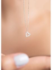 Heliophilia Srebrny naszyjnik z zawieszką - dł. 43 cm rozmiar: onesize. Szare naszyjniki damskie Heliophilia, z cyrkonią, srebrne. Za 56.99 zł.