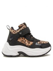 Leaf Sneakersy Narken LNARK201I Czarny. Czarne buty sportowe dziewczęce Leaf, bez wzorów, ze skóry, bez zapięcia. Za 429.99 zł.