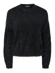 Pieces Sweter "Mie" w kolorze czarnym rozmiar: XL. Czarne swetry klasyczne damskie Pieces, xl, bez kołnierzyka. Za 130.99 zł.
