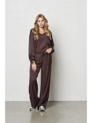 &Co Woman Spodnie "Solana" w kolorze brązowym rozmiar: 3XL. Brązowe spodnie materiałowe damskie &Co Woman, bez wzorów, z materiału. Za 205.45 zł.