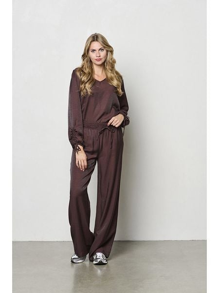 &Co Woman Spodnie "Solana" w kolorze brązowym rozmiar: XL. Brązowe spodnie materiałowe damskie &Co Woman, bez wzorów, z materiału. Za 201.55 zł.