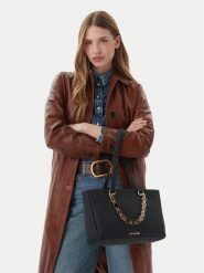 LOVE MOSCHINO Torebka JC4154PP1OL1712A Czarny. Czarne torebki klasyczne damskie Love Moschino, ze skóry, bez dodatków. Za 952.99 zł.