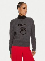 Pinko Sweter Burgos 100414 Y7Z4 Szary Regular Fit. Szare swetry klasyczne damskie Pinko, s, z wełny, bez kołnierzyka. Za 539.99 zł.