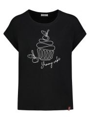 Eight2Nine Koszulka w kolorze czarnym rozmiar: XS. Czarne koszulki damskie Eight2Nine, xs, bez wzorów, z bawełny, bez kołnierzyka, bez ramiączek. Za 43.99 zł.