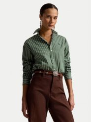 Polo Ralph Lauren Koszula 211910743513 Zielony Regular Fit. Zielone koszule damskie Polo Ralph Lauren, xl, bez wzorów, z bawełny, bez kołnierzyka, bez ramiączek. Za 859.99 zł.
