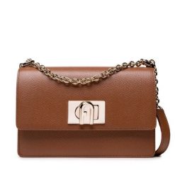 Torebka Furla. Brązowe torebki wieczorowe damskie Furla, bez wzorów, bez dodatków. Za 1,619.00 zł.