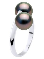 ATELIERS SAINT GERMAIN Srebrny pierścionek z perłami Tahiti rozmiar: onesize. Czarne pierścionki damskie ATELIERS SAINT GERMAIN, z perłą, srebrne. Za 739.99 zł.