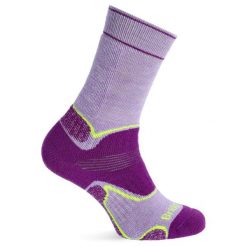 Skarpety trekkingowe damskie Bridgedale Hike Midweight Merino Purple. Fioletowe skarpetki damskie Bridgedale, bez wzorów. Za 92.56 zł.