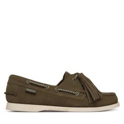 Półbuty Weekend Max Mara. Brązowe półbuty damskie Weekend Max Mara, bez wzorów, bez obcasa, na płaskiej podeszwie, bez zapięcia. Za 1,679.00 zł.