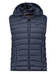 Geographical Norway Kamizelka pikowana "Vatikolor" w kolorze granatowym rozmiar: M. Niebieskie kamizelki damskie Geographical Norway, m, bez wzorów, bez kaptura. Za 131.74 zł.