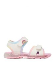 DeeZee Sandały CEO-CM230525-21 Biały. Białe sandały dziewczęce DeeZee, z materiału, bez obcasa, bez zapięcia. Za 79.99 zł.