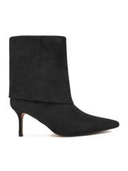 Nine West Botki CEO-JUMANAH-01 Czarny. Czarne botki damskie Nine West, z materiału, bez obcasa, na szpilce, bez zapięcia. Za 299.99 zł.