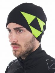Fischer Czapka beanie w kolorze czarno-jaskrawozielonym rozmiar: onesize. Czarne czapki damskie FISCHER, bez wzorów. Za 86.99 zł.