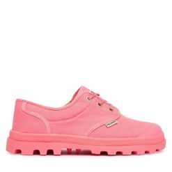 Trampki Palladium. Czerwone trampki damskie Palladium, bez wzorów, bez zapięcia. Za 379.99 zł.