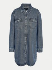 Noisy May Sukienka jeansowa Alva 27031370 Niebieski Oversize. Niebieskie sukienki damskie Noisy may, bez wzorów, z bawełny, bez ramiączek. Za 139.99 zł.