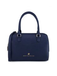 Beverly Hills Polo Club Torebka BHPC-C-006-07 Granatowy. Niebieskie kuferki damskie Beverly Hills Polo Club, bez wzorów, z tworzywa sztucznego, bez dodatków. Za 219.99 zł.