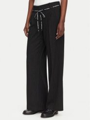 Karl Lagerfeld Jeans Spodnie materiałowe B3W10019 Czarny Regular Fit. Czarne spodnie materiałowe damskie Karl Lagerfeld Jeans, bez wzorów, z jeansu. Za 727.99 zł.