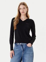 Guess Jeans Sweter W4BR84 Z3HO2 Czarny Regular Fit. Czarne swetry klasyczne damskie Guess Jeans, s, z jeansu, bez kołnierzyka. Za 249.99 zł.