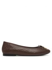 Tommy Hilfiger Baleriny Th Charm Monogram Ballerina FW0FW09683 Brązowy. Brązowe balerinki damskie Tommy Hilfiger, bez wzorów, ze skóry. Za 449.99 zł.