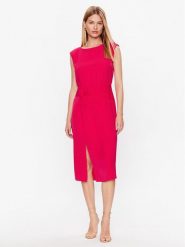 DKNY Sukienka koktajlowa DD3E2011 Różowy Regular Fit. Czerwone sukienki damskie DKNY, bez wzorów, z syntetyku, wizytowe, bez ramiączek. Za 419.99 zł.