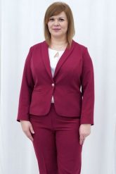 Żakiet do garniuturu wizytowy na podszewce MELA bordowy. Czerwone marynarki i żakiety damskie KARKO, s, bez wzorów, z elastanu, eleganckie. Za 259.50 zł.
