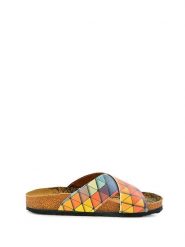 Calceo Klapki ze wzorem rozmiar: 41. Klapki damskie Calceo, bez wzorów, z materiału, z otwartym noskiem, bez obcasa, bez zapięcia. Za 126.99 zł.