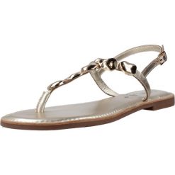 Sandały CARMELA 163293C Złoty. Żółte sandały damskie Carmela, bez wzorów, ze skóry, bez obcasa, bez zapięcia. Za 208.99 zł.