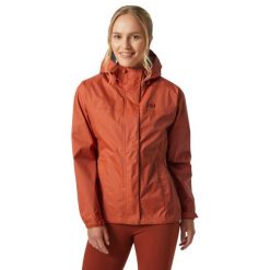 Kurtka przeciwdeszczowa damska Helly Hansen Loke. Brązowe kurtki damskie Helly Hansen, s, bez wzorów, z syntetyku, bez kaptura. Za 671.00 zł.