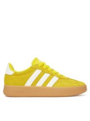 Adidas Sneakersy Barreda JR1201 Żółty. Żółte obuwie sportowe damskie Adidas, ze skóry, bez zapięcia. Za 249.99 zł.