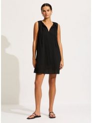 Seafolly Sukienka w kolorze czarnym rozmiar: M. Czarne sukienki damskie Seafolly, bez wzorów, z bawełny, bez ramiączek. Za 170.87 zł.