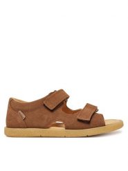 Mrugała Sandały 1305/5-30 Brązowy. Brązowe sandały chłopięce Mrugała, ze skóry, bez zapięcia. Za 279.99 zł.