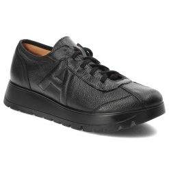 Czarne Sneakersy Armodo Modne Skórzane Buty Damskie. Czarne obuwie sportowe damskie Armodo, na wiosnę, ze skóry, bez zapięcia. Za 249.00 zł.