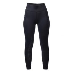 Damskie legginsy jeździeckie z pełną przyczepnością HKM Mesh II. Niebieskie legginsy damskie HKM, bez wzorów, z materiału. Za 302.50 zł.