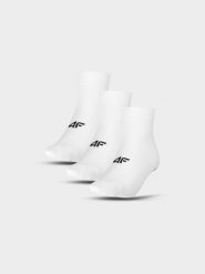 4F Skarpety casual za kostkę (3-pack) damskie - białe 35-38. Białe skarpetki damskie 4F, bez wzorów, z bawełny. Za 49.99 zł.