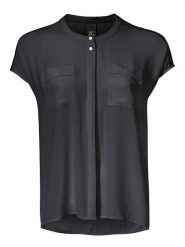 Heine Bluzka w kolorze czarnym rozmiar: 38. Czarne bluzki damskie Heine, bez wzorów, bez kołnierzyka, bez ramiączek. Za 95.69 zł.