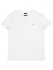 Tommy Hilfiger T-Shirt KB0KB04140 S Biały Regular Fit. Białe t-shirty i koszulki chłopięce Tommy Hilfiger, bez wzorów, z bawełny, bez kołnierzyka, bez ramiączek. Za 69.99 zł.