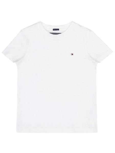 Tommy Hilfiger T-Shirt KB0KB04140 S Biały Regular Fit. Białe t-shirty i koszulki chłopięce Tommy Hilfiger, bez wzorów, z bawełny, bez kołnierzyka, bez ramiączek. Za 59.99 zł.