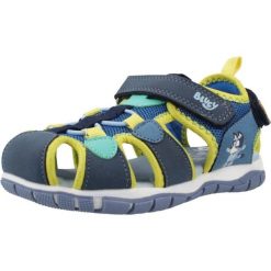 Sandały GARVALIN 262858G Niebieski. Niebieskie sandały damskie Garvalin, bez wzorów, z syntetyku, bez obcasa, bez zapięcia. Za 167.99 zł.