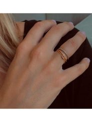 DIA DIAMONDS Pozłacany pierścionek z diamentami rozmiar: 56. Żółte pierścionki damskie DIA DIAMONDS, z diamentem, pozłacane. Za 105.38 zł.