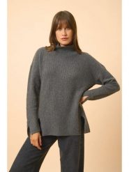 Just Cashmere Kaszmirowy sweter "Louise" w kolorze antracytowym rozmiar: XL. Czarne swetry klasyczne damskie Just Cashmere, xl, z kaszmiru, bez kołnierzyka. Za 543.99 zł.