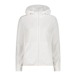 Kurtka narciarska z kapturem na zamek dla kobiet CMP. Białe kurtki damskie CMP, na zimę, l, bez wzorów, z kapturem. Za 314.00 zł.