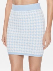 Guess Spódnica mini W4RD65 Z3DA0 Niebieski Regular Fit. Niebieskie spódnice damskie Guess, xxl, z aplikacjami, z syntetyku, mini. W wyprzedaży za 109.99 zł.