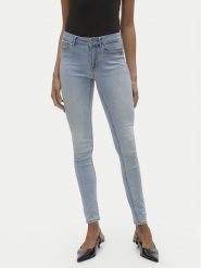 Vero Moda Jeansy Flash 10300174 Niebieski Skinny Fit. Niebieskie rurki damskie Vero Moda, bez wzorów, z bawełny. Za 209.99 zł.