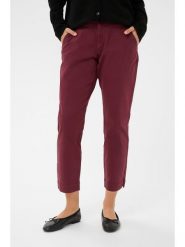 Kaffe Spodnie w kolorze bordowym rozmiar: 46. Czerwone spodnie materiałowe damskie Kaffe, bez wzorów, z materiału. Za 82.99 zł.