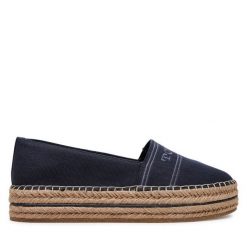 Espadryle Tommy Hilfiger. Niebieskie espadryle damskie Tommy Hilfiger, bez wzorów, z denimu, bez obcasa. Za 269.99 zł.
