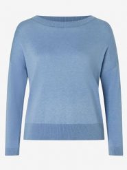 More & More Sweter w kolorze błękitnym rozmiar: 36. Niebieskie swetry klasyczne damskie More & More, bez kołnierzyka. Za 127.35 zł.